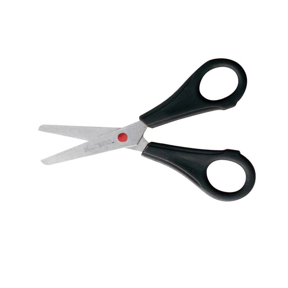 Tijera Escolar 1/4 Pulgadas Plast/Metal Negra Punta Roma Murano