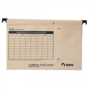 Carpeta Colgante Carton Fleje Plastica Kraft 41 A 80 Hojas Torre