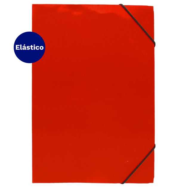 Carpeta Con Elastico Estandar Oficio 41 A 80 Hojas Roja Fultons