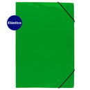 Carpeta Con Elastico Estandar Oficio 41 A 80 Hojas Verde Fultons