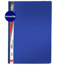 Carpeta Con  Accoclip Oficio Vinil Azul Fultons