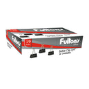 Clip Doble Negro 19 Mm Metalico Fultons