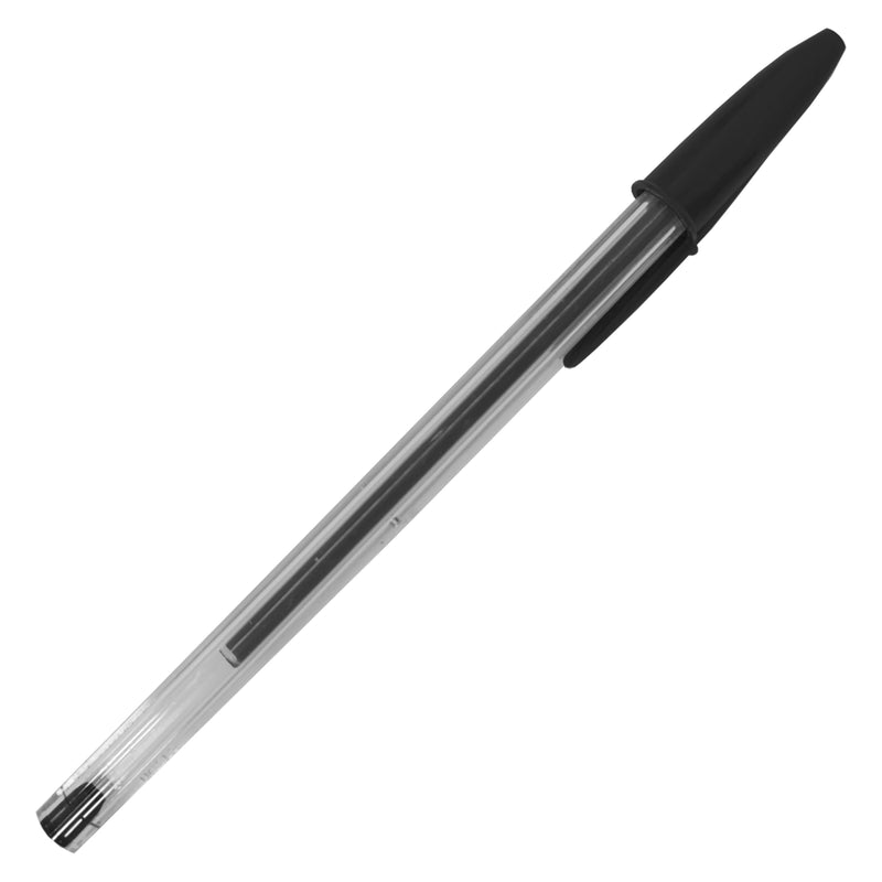 Lapiz Pasta Cristal Negro Punta Media 1,0 Mm 1 Unidad Bic