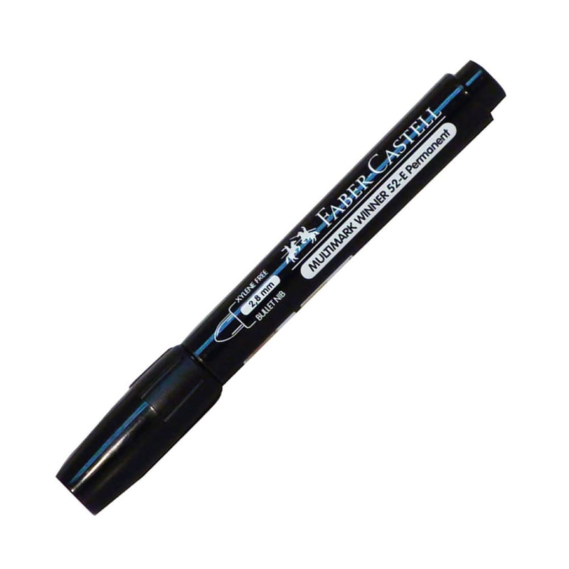 Marcador Permanente Desechable 52 -E Punta Redonda Negro Faber Castell