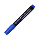 Marcador Permanente Desechable 54-E Punta Biselada Azul Faber Castell