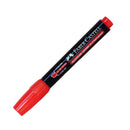 Marcador Permanente Desechable 54-E Punta Biselada Rojo Faber Castell