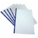 Funda Para Archivo Oficio Transparente Ribete Azul Fultons