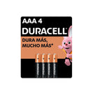Pila Alcalina AAA 4 Unidades Duracell