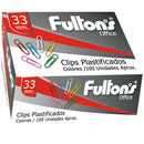 Clip N1 Red Colores Surtido 33 Mm Plastico Caja 100 Unidades Fultons