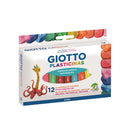 Plasticina Natural 12 Barras De Colores Giotto