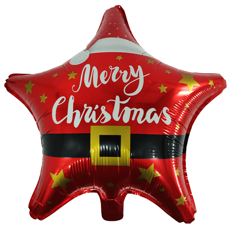 Globo Metalico 18" Estrella Navidad Fiestamania