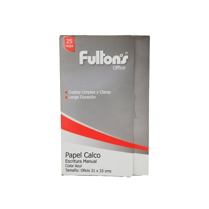 Papel Calco Oficio Azul 25 Hojas Para Lapiz Fultons