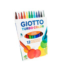 Plumon Marcador 12 Colores Lavable Punta Fina Giotto