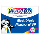 Block Dibujo Medium 99 1/8 20 Hojas Murano