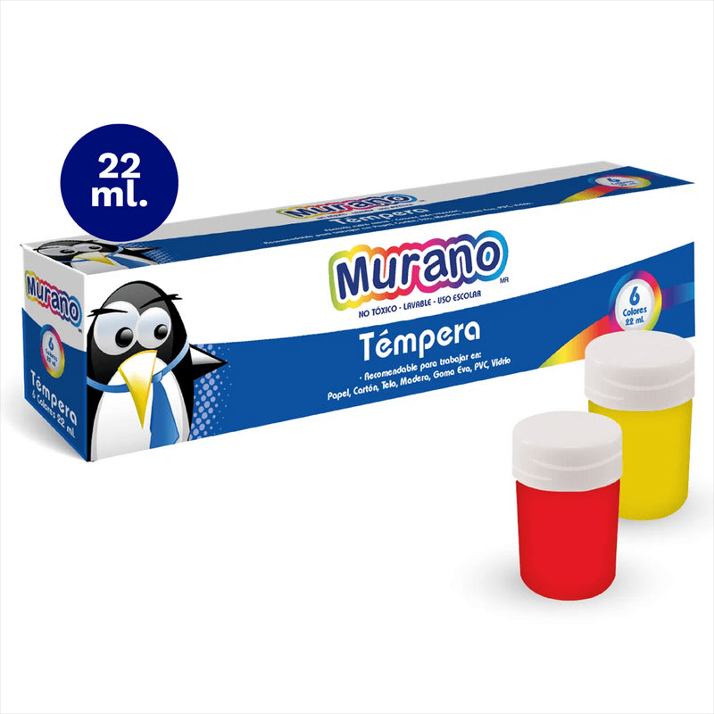 Tempera 6 Colores 22 Ml Murano