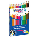 Lapices 12 Colores Jumbo Hexagonales  Murano