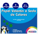 Carpeta Con Papel Seda 8 Colores 10 Pliegos Murano