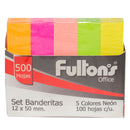Set Banderitas Desetacadoras Colores Neon 100 Unidades Fultons