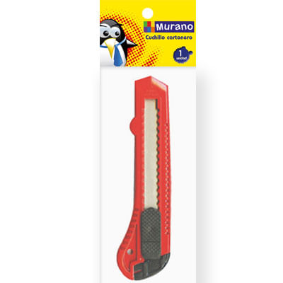 Cuchillo Cartonero Grande Plastico Metal Corriente Murano