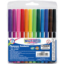 Plumon Marcador 12 Colores Punta Fina Murano