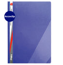 Carpeta Vinil Carta  Azul Con Accoclip Triangular y Bolsillo  Fultons