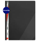 Carpeta Vinil Oficio Negro Con Accoclip Triangular y Bolsillo  Fultons