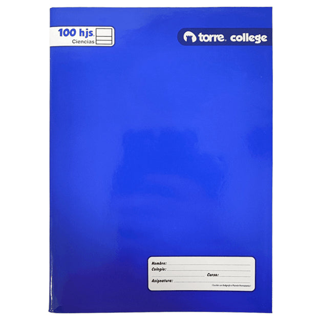 Cuaderno  College Liso Ciencias 100 Hojas Torre