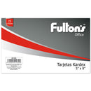 Tarjeta Kardex Rayadas 5 X 8 25 Unidades Fultons