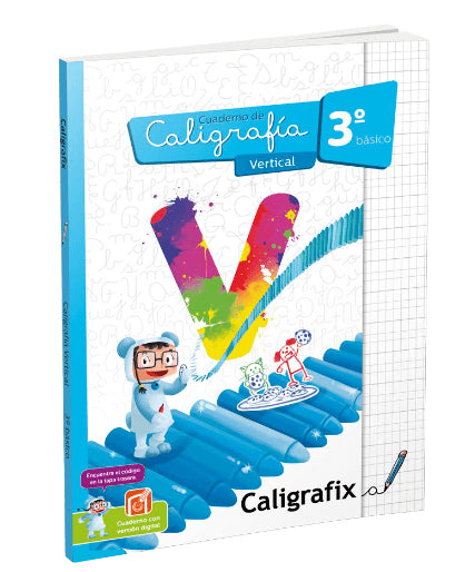 Cuaderno Caligrafix Caligrafia Vertical 3 Basico Caligrafix