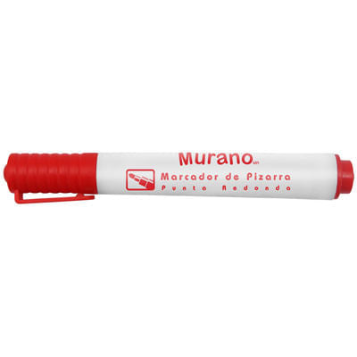 Marcador De Pizarra Desechable Punta Redonda Rojo Cuerpo Plastico Murano