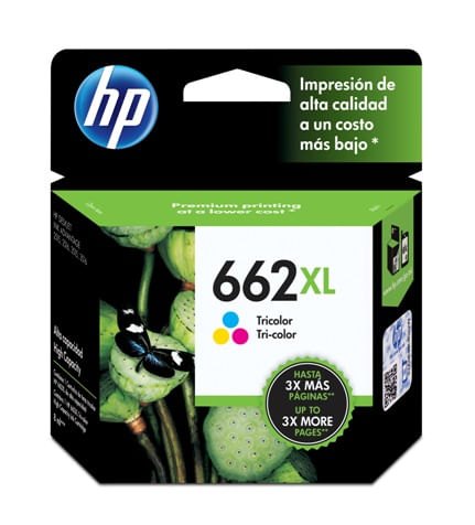 Cartucho De Tinta 662 Xl Color Para 330 Pag  Hp