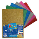 Goma Eva Colores Glitter 6 Laminas 6 Colores 20 X 30 Cm Art & Craft