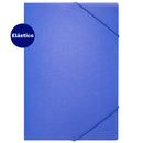 Carpeta Porta Documentos Con  Elastico Oficio Azul Lavoro