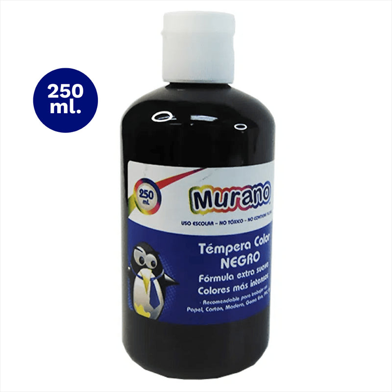 Tempera 250 Ml Negro Murano