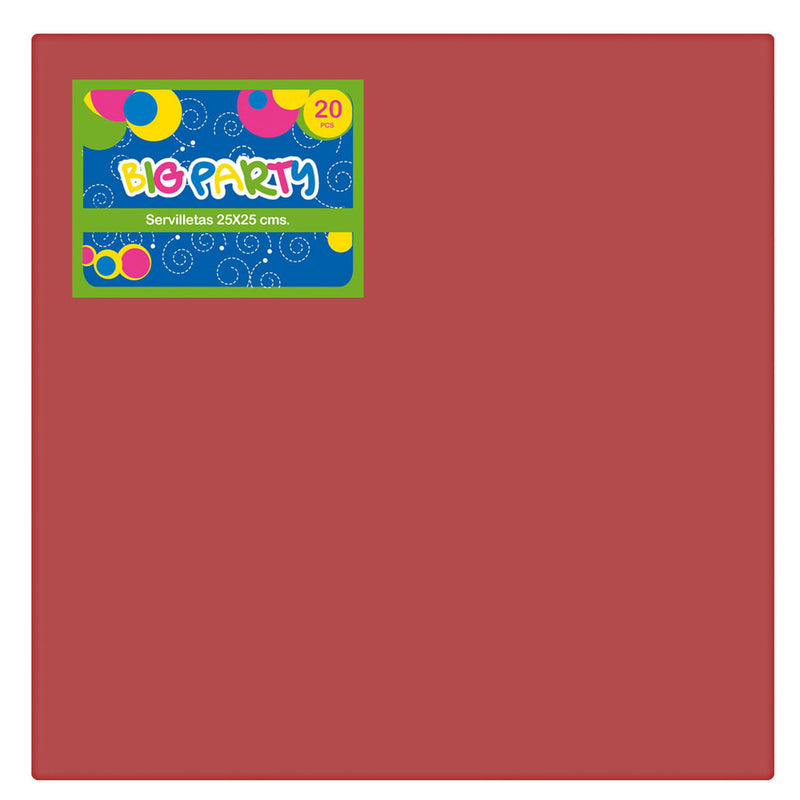 Set Servilletas Dieciocheras Roja 25 X 25 Cm 20 Unidades Big Party