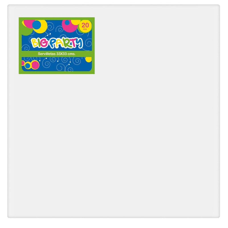 Set Servilletas Dieciocheras Blanca 33 X 33 Cms 20 Unidades Big Party