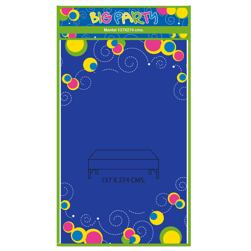 Mantel Color Azul 137 X 274 Cm Big Party