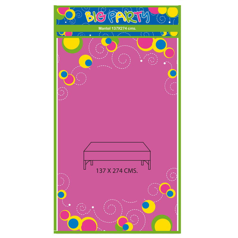 Mantel Color Fucsia 137 X 274 Cm Big Party