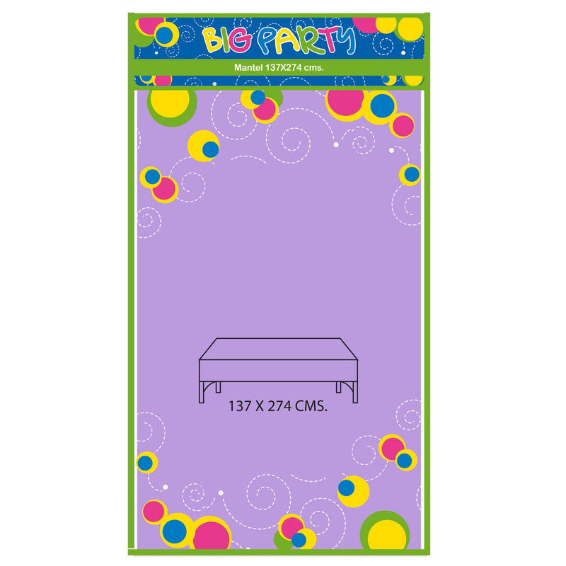 Mantel Color Lila 137 X 274 Cm Big Party