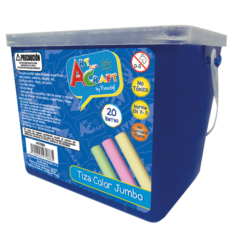 Tiza Jumbo 5 Colores 20 Barras Art & Craft