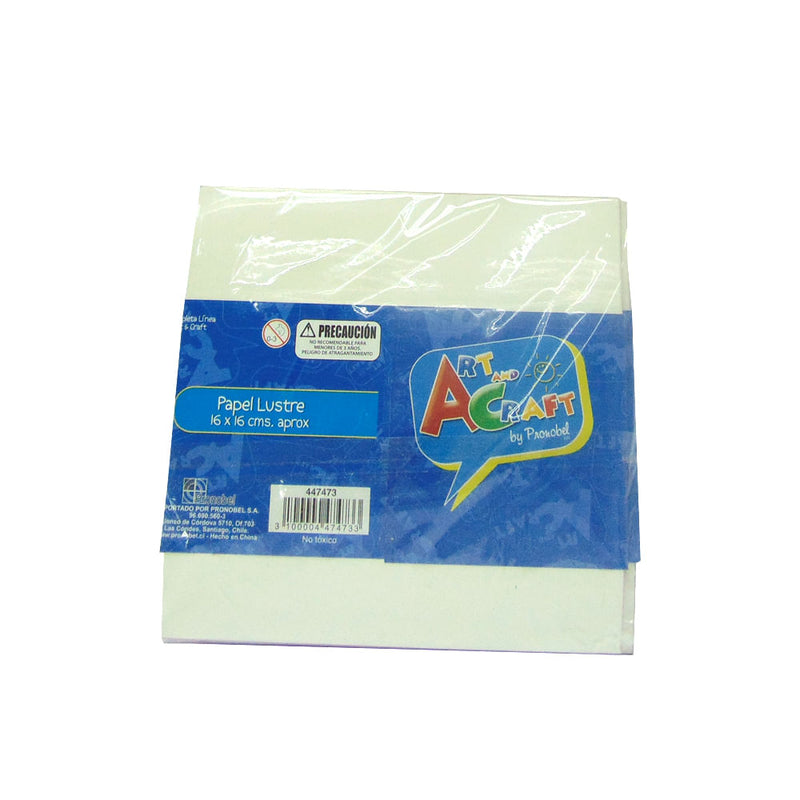 Papel Lustre  Color 24 Hojas 16 X 16 Cm Art & Craft