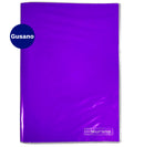 Carpeta  Plastificada Con  Gusano Oficio  Morado Murano