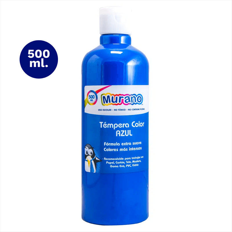 Tempera  Color  Azul  500  Ml Murano