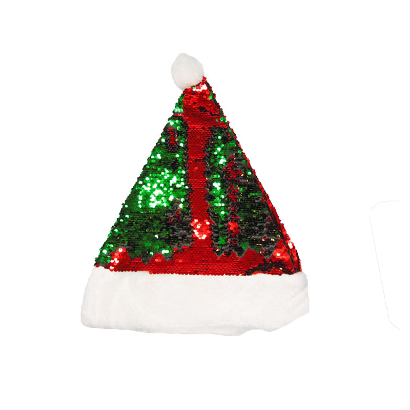 Gorro De Viejito Pascuero Con Lentejuelas 38 Cm Big Party