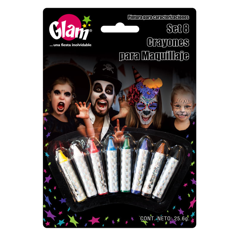 Maquillaje Set Crayones 8 Colores 1 Uni Glam