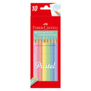Lapices 10 Colores Pastel Hexagonal Faber Castell