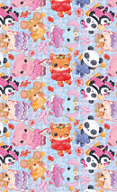 Papel De Regalo 68 x 98 Cm Niña Animales Paredones