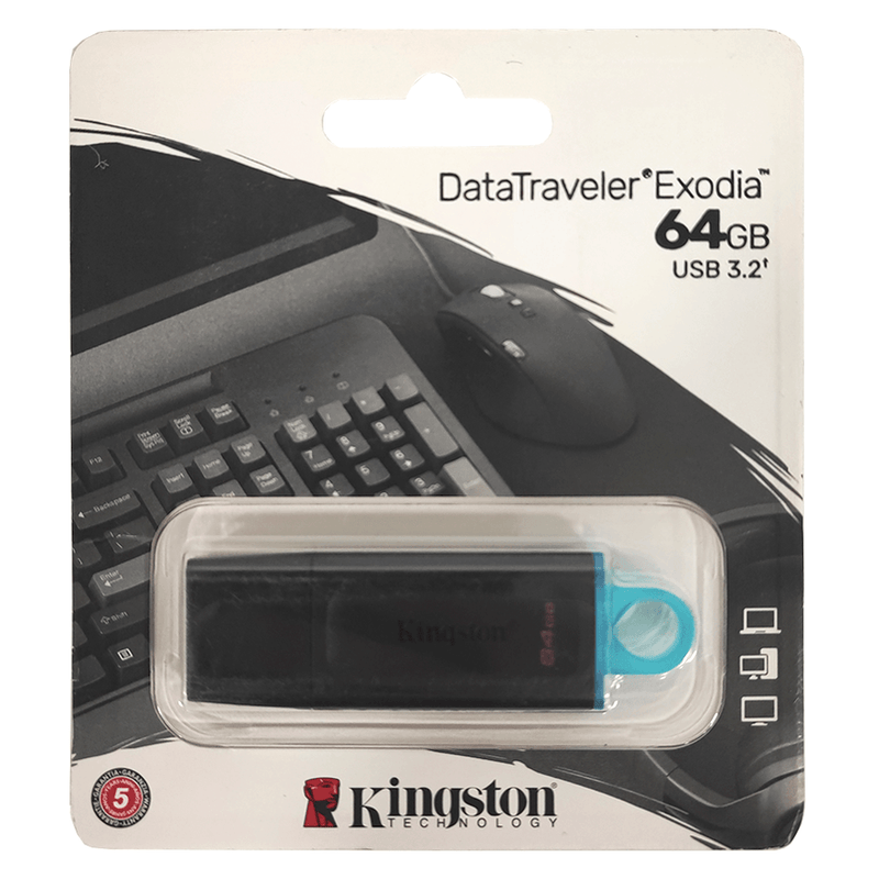 Pendrive 64 Gb Usb 32 Dt Exodia Kingston SKU: 499728