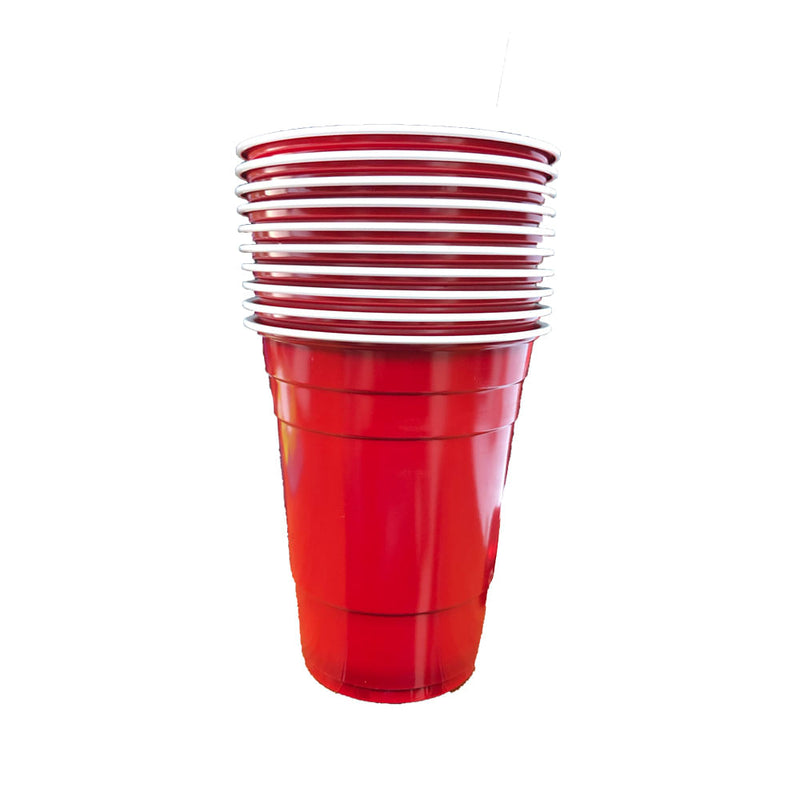 Vasos  Plasticos Bicolor Rojo 500 Cc 10 Unidades Big Party