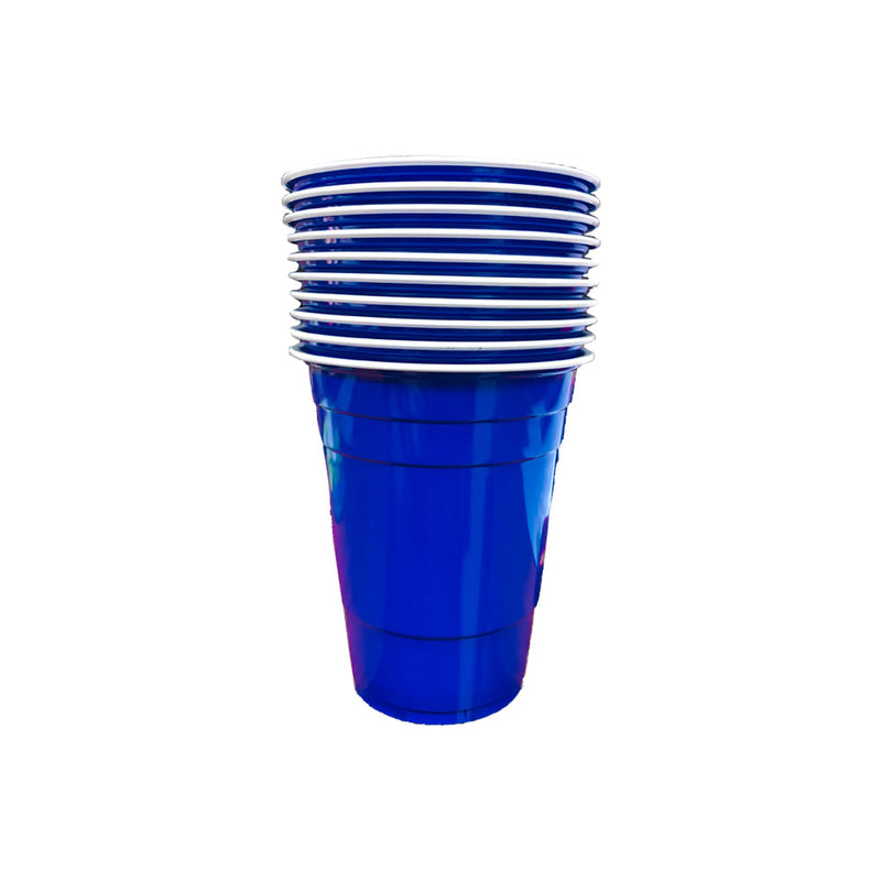Vasos Plasticoss Bicolor Color Azul 500 Cc 10 Unidades Big Party
